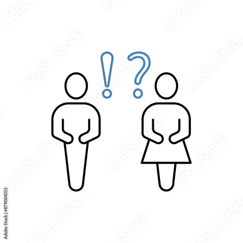 suprised concept line icon. Simple element illustration. suprised concept outline symbol design.