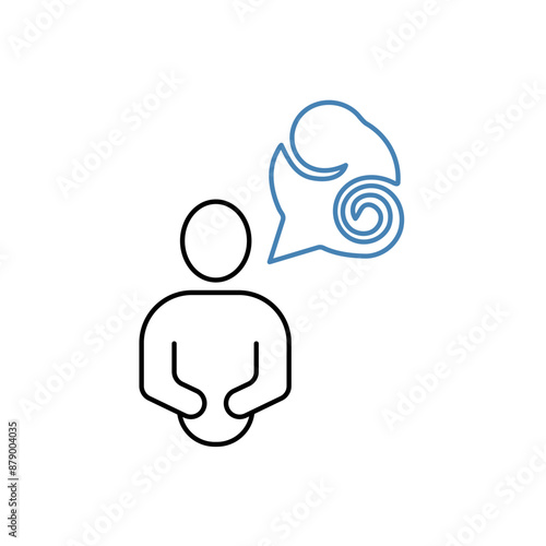 disoriented concept line icon. Simple element illustration. disoriented concept outline symbol design.