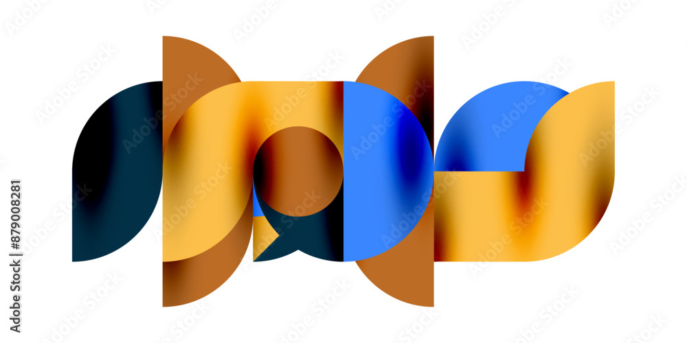 Tech minimal circular shapes geometric art. Vector modern circles Tech minimal circular shapes geometric art. Vector modern circles