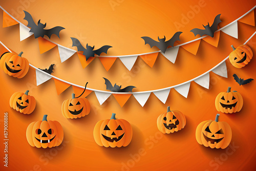 halloween background with pumpkin