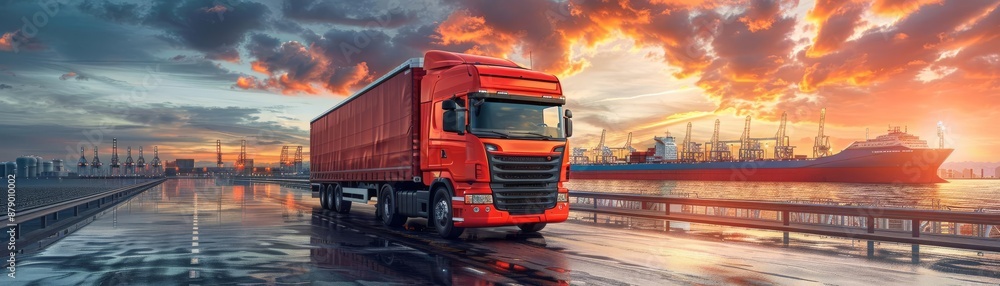 Truck Fast Delivery Global Logistics Trucking Goods Across the World Truck Logistics for International Shipping Truck Fast Delivery Global Logistics Trucking Goods Across the World Truck Logistics for International Shipping
