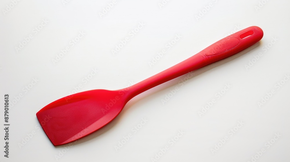Red spatula isolated on white background Red spatula isolated on white background