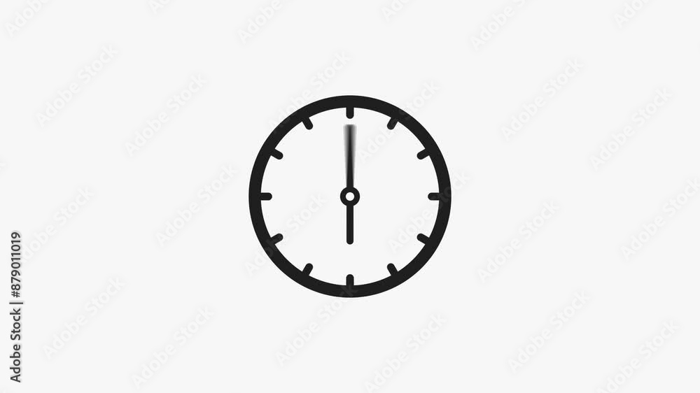 Black white animation of clock with moving hands, ideal for time related projects or presentations Black white animation of clock with moving hands, ideal for time related projects or presentations