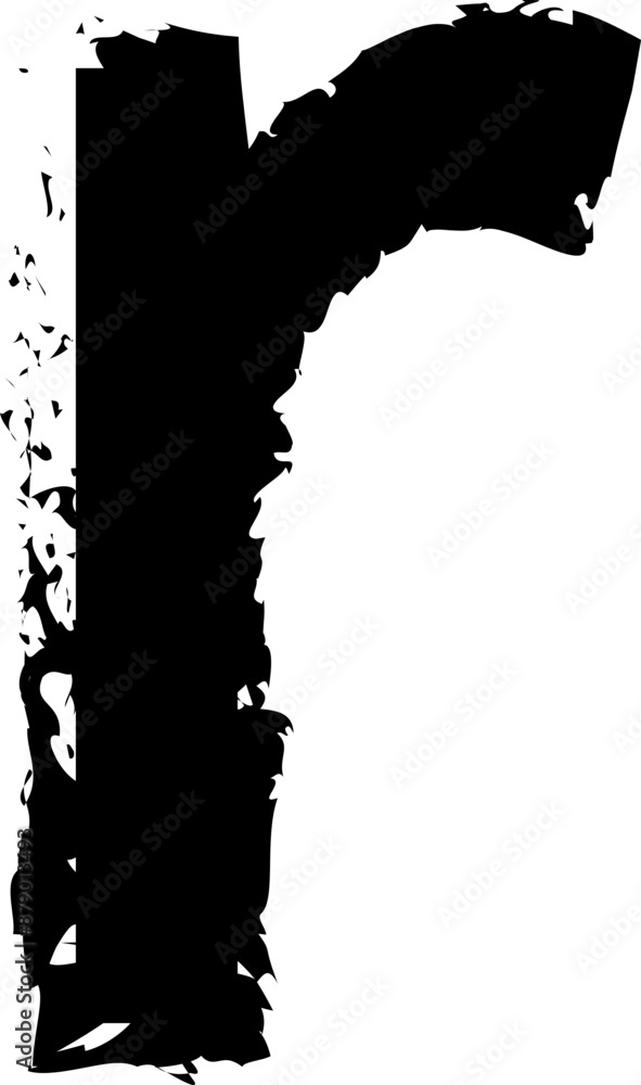 Fototapeta premium chalk bold letter r