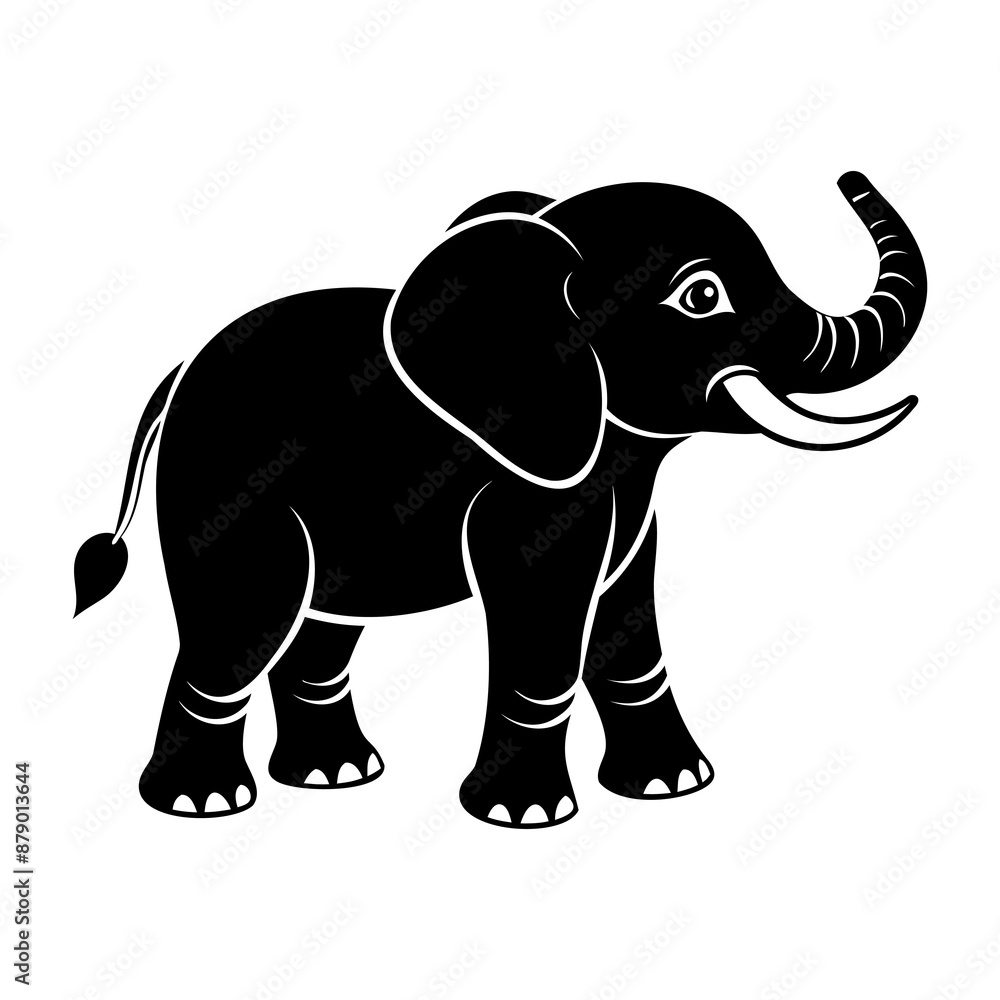 Obraz premium Elephant Baby Silhouettes Collection