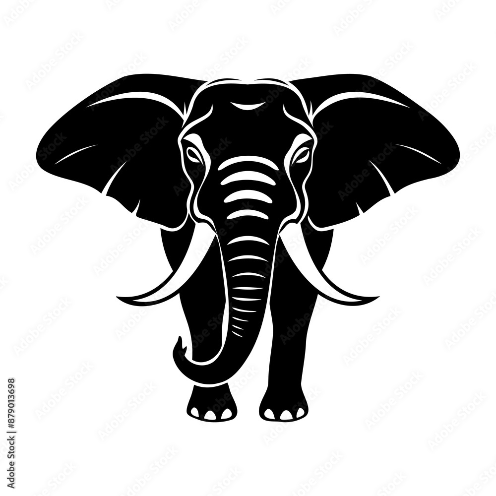 Elephant Head Logo Symbol Silhouette Elephant Head Logo Symbol Silhouette