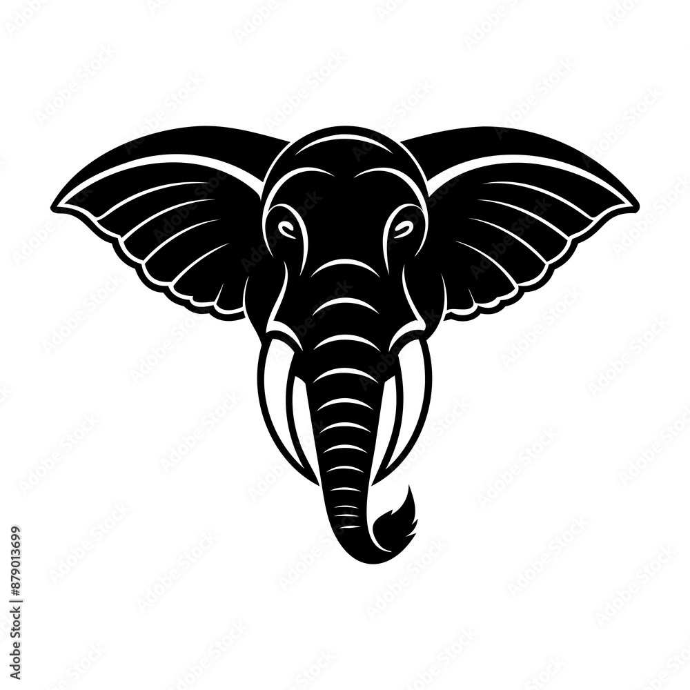 Elephant Head Logo Symbol Silhouettes Collection Elephant Head Logo Symbol Silhouettes Collection