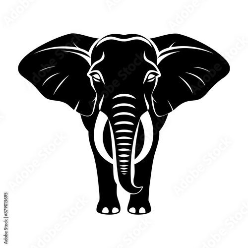 Elephant Head Logo Symbol Silhouette photo