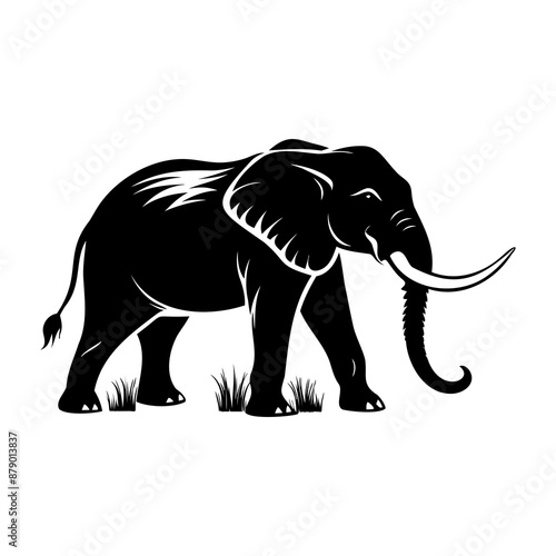 Elephant In Nature Silhouettes Collection photo