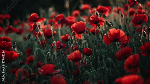 Poppy Field in the Afternoon Sun