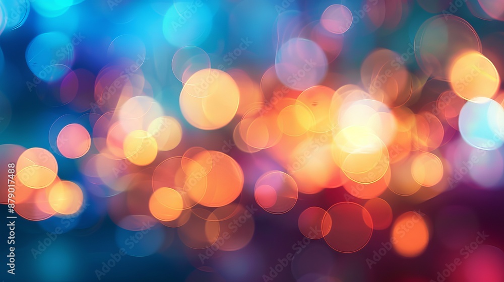 A colorful light bokeh blurry background creates an abstract and mesmerizing image, blending vibrant hues and defocused lights to evoke a sense of dynamic energy and artistic flair. A colorful light bokeh blurry background creates an abstract and mesmerizing image, blending vibrant hues and defocused lights to evoke a sense of dynamic energy and artistic flair.
