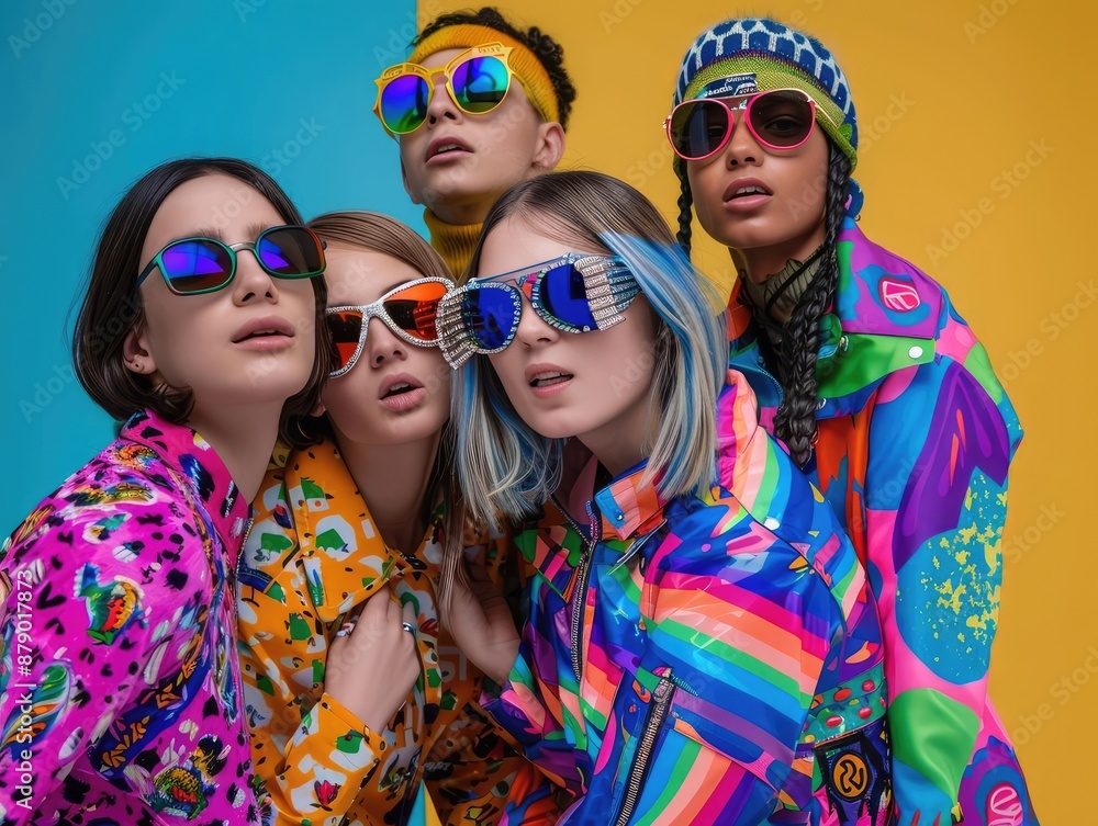 group of young LGBTQ teen mix gender ethnicity lively active together fun laugh smiling joyful cheerful, colorful people rainbow theme, fashionable hair style with sunglasses. group of young LGBTQ teen mix gender ethnicity lively active together fun laugh smiling joyful cheerful, colorful people rainbow theme, fashionable hair style with sunglasses.