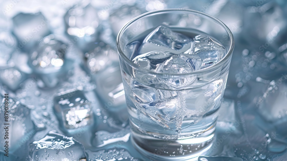 A refreshing glass of iced water provides a clear and cool drink, perfect for quenching thirst on a hot day. A refreshing glass of iced water provides a clear and cool drink, perfect for quenching thirst on a hot day.