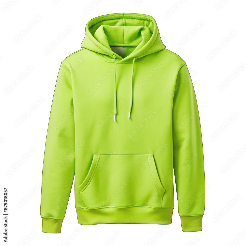 Lime hoodie isolated on transparent background Lime hoodie isolated on transparent background