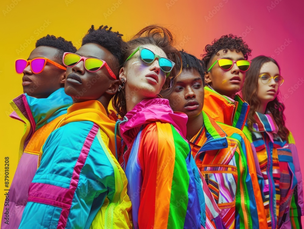 group of young LGBTQ teen mix gender ethnicity lively active together fun laugh smiling joyful cheerful, colorful people rainbow theme, fashionable hair style with sunglasses. group of young LGBTQ teen mix gender ethnicity lively active together fun laugh smiling joyful cheerful, colorful people rainbow theme, fashionable hair style with sunglasses.