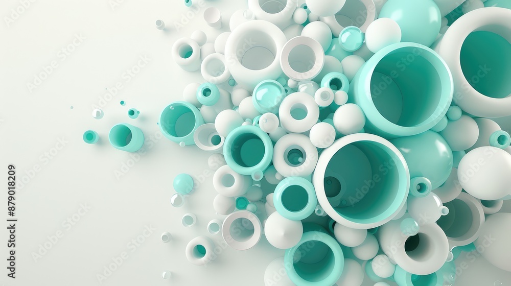 Minimalist 3D Cylinder with Clean Shadows in Abstract Composition - High Resolution Render, Generative Ai Minimalist 3D Cylinder with Clean Shadows in Abstract Composition - High Resolution Render, Generative Ai