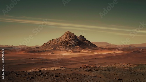 Olimp mountain in mars planet 