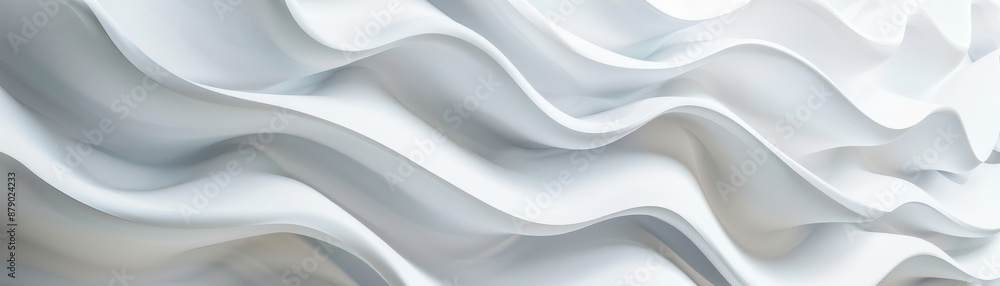 Fototapeta premium Abstract white textured background with flowing wave-like patterns, perfect for modern design concepts and minimalist themes.