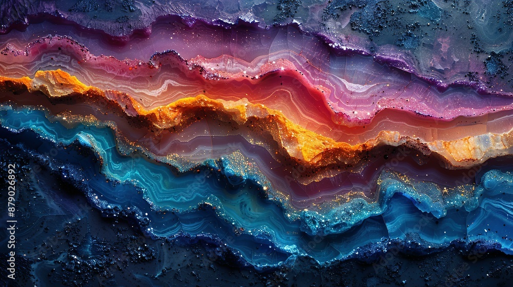 Obraz premium Opal Essence: Vibrant and Iridescent Stone Texture Background
