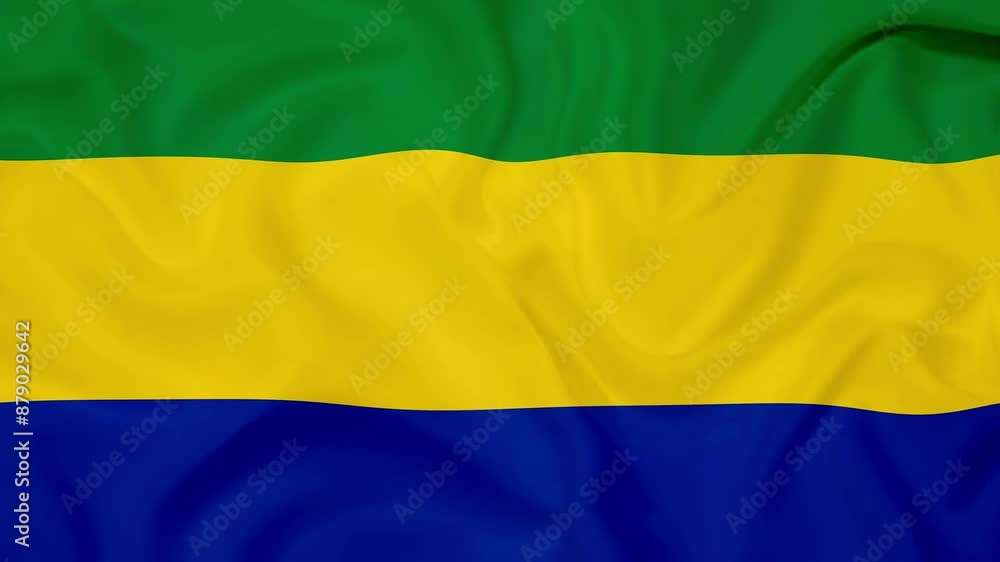 Gabon Flag Background, Gabon waving flag Texture background Gabon Flag Background, Gabon waving flag Texture background
