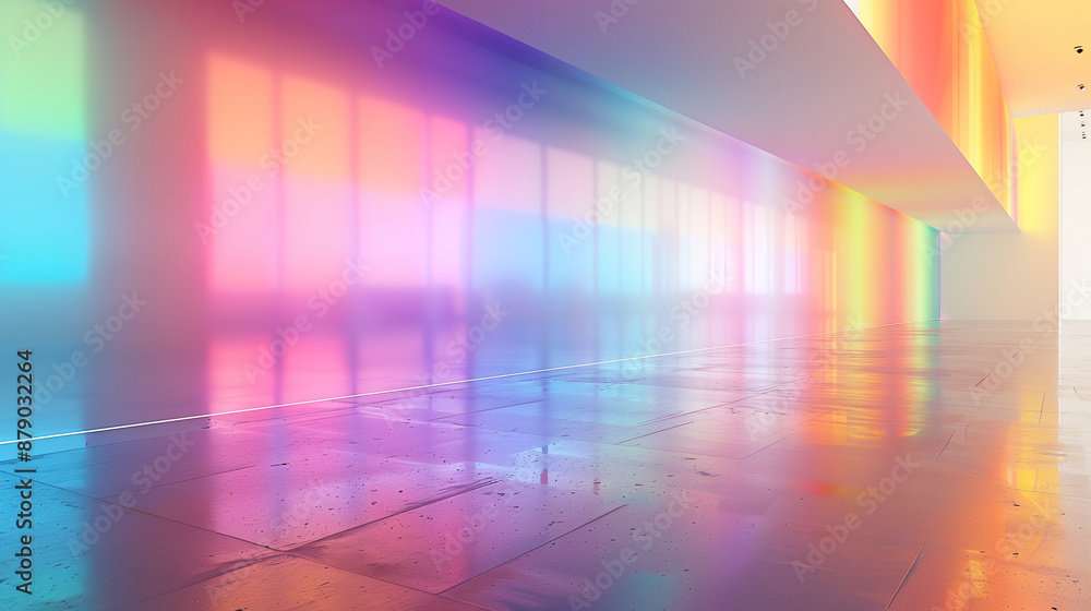 Bright rainbow modern minimalistic interior background wall mockup 3d render
Bright rainbow modern minimalistic interior background wall mockup 3d render