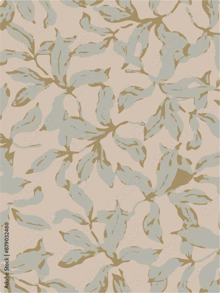 A seamless floral pattern, leaves and branches, painted in watercolor. A seamless floral pattern, leaves and branches, painted in watercolor.