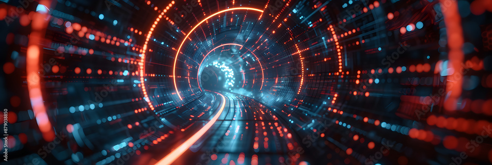 Obraz premium Abstract digital background. Technological processes, neural networks