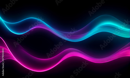 abstract wave neon background