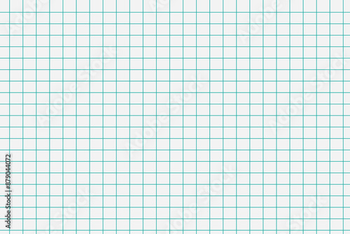 Sheet of graph paper with grid. Millimeter paper texture, geometric pattern. Blue lined blank for drawing, studying, technical engineering or scale measurement. Vector illustration