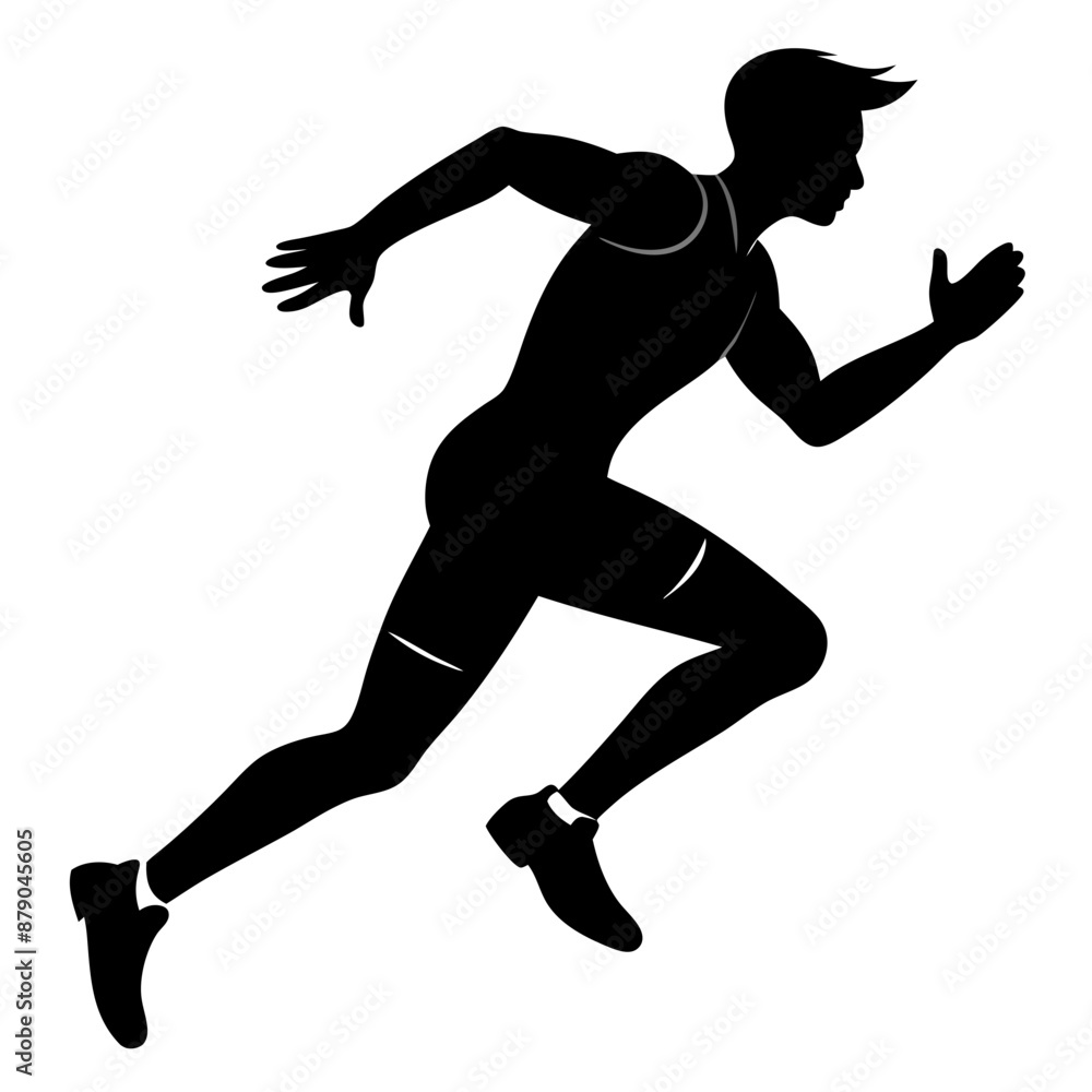 silhouette of a person running Athlete, Sportsman, Fitness Enthusiast men, color changeable vector silhouette silhouette of a person running Athlete, Sportsman, Fitness Enthusiast men, color changeable vector silhouette