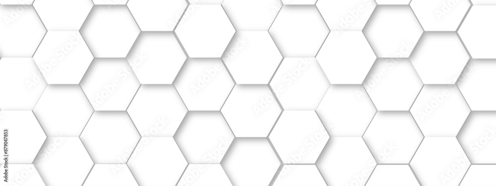 Vector technology background with hexagon concept design. Embossed Hexagon , honeycomb white shadow. Luxury White 3D futuristic honeycomb mosaic white background. Vector technology background with hexagon concept design. Embossed Hexagon , honeycomb white shadow. Luxury White 3D futuristic honeycomb mosaic white background.