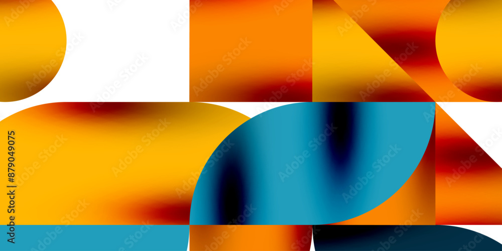Tech minimal circular shapes geometric art. Vector modern circles Tech minimal circular shapes geometric art. Vector modern circles