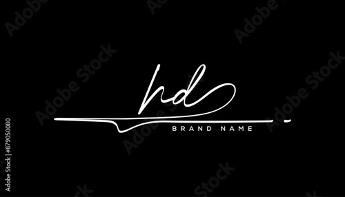 HD letter beauty handwriting vector logo.