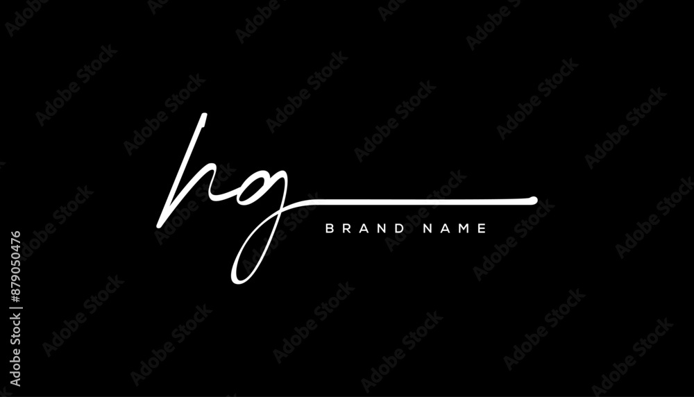 HG letter beauty handwriting vector logo. HG letter beauty handwriting vector logo.