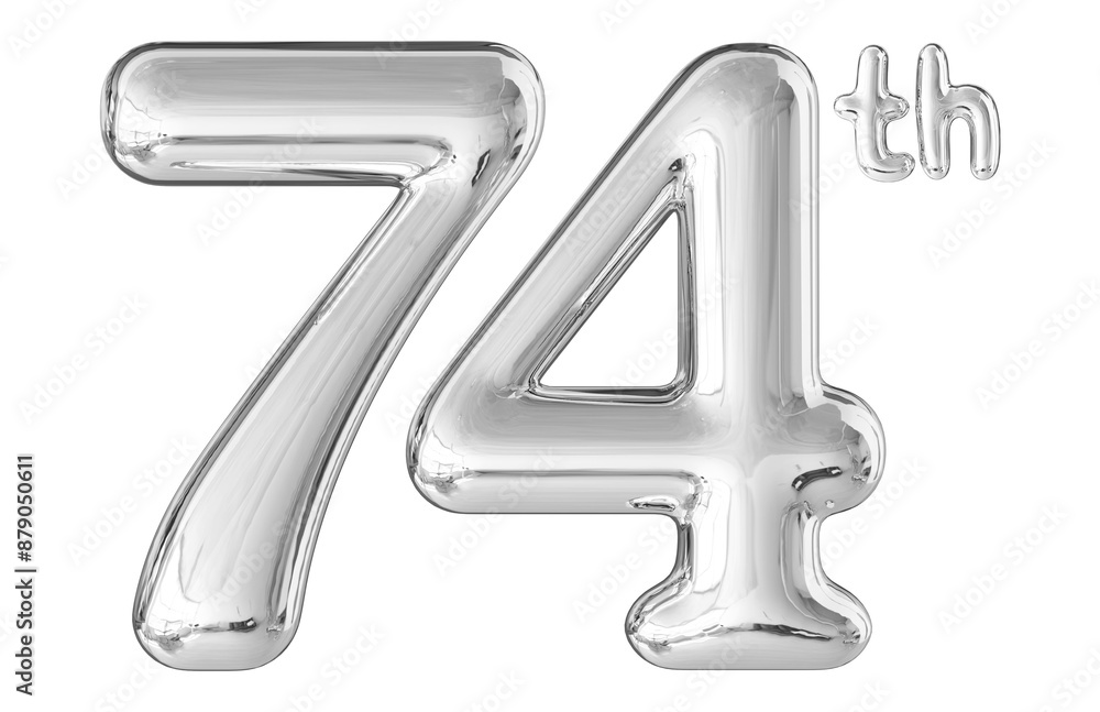 74th Anniversary Silver Number 3D 74th Anniversary Silver Number 3D
