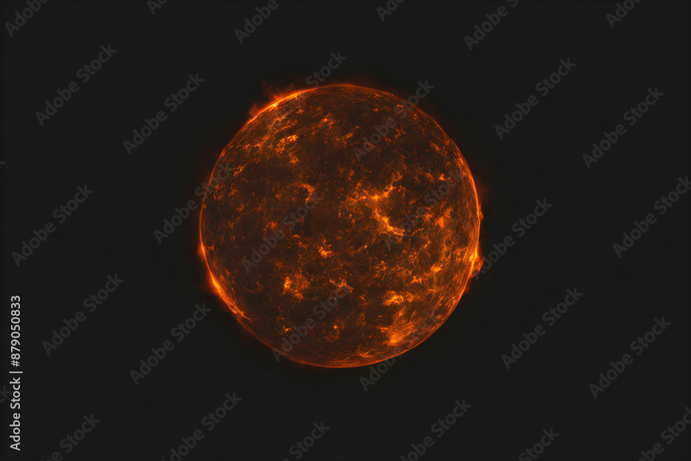 Burning sun in dark background ,genarative ai Burning sun in dark background ,genarative ai