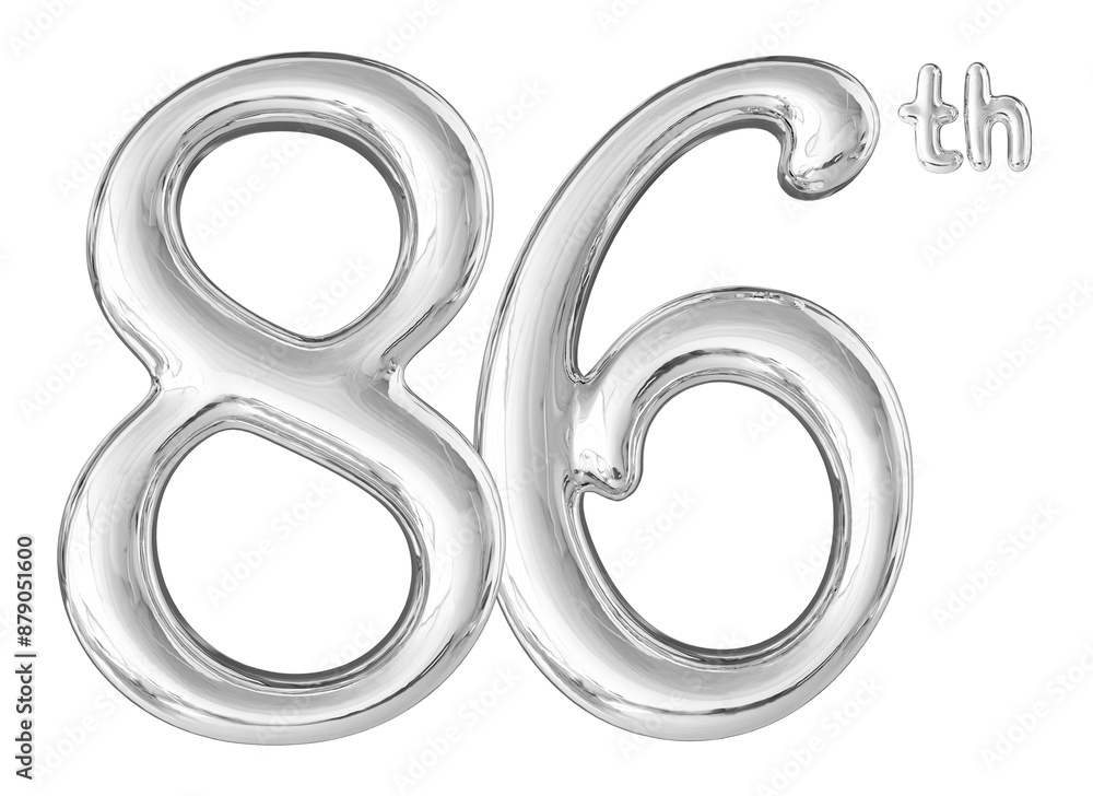 86th Anniversary Silver Number 3D 86th Anniversary Silver Number 3D