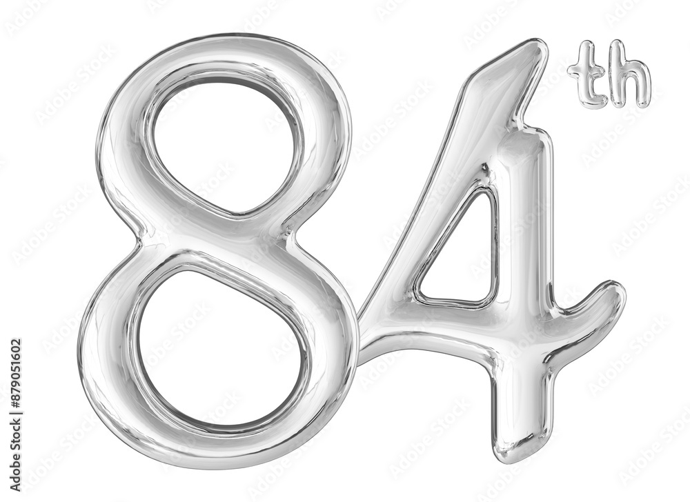 84th Anniversary Silver Number 3D 84th Anniversary Silver Number 3D