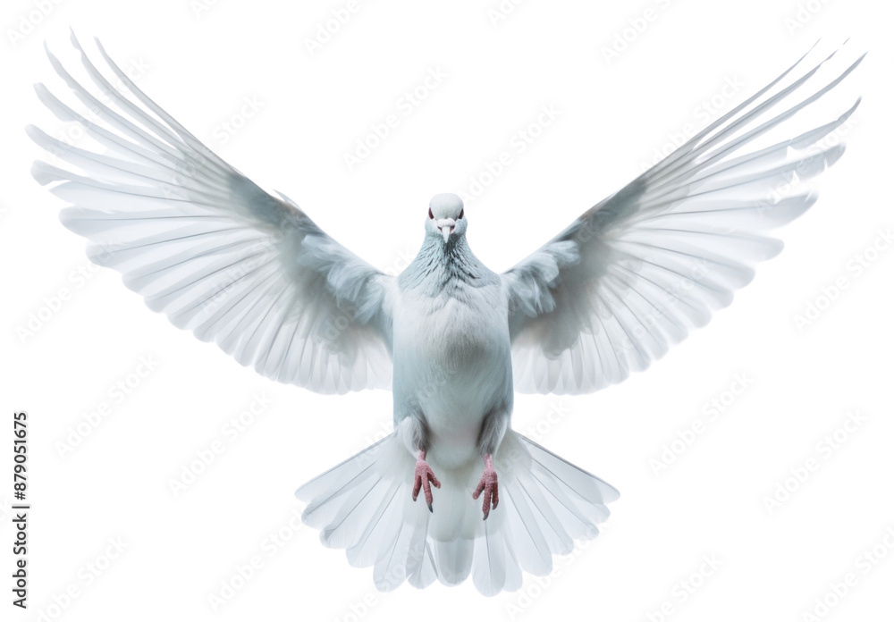 Obraz premium PNG White pigeon animal flying bird.