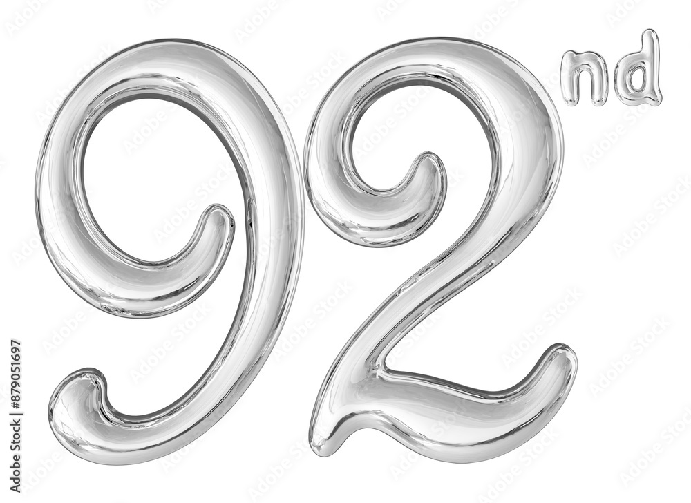 92ndAnniversary Silver Number 3D 92ndAnniversary Silver Number 3D