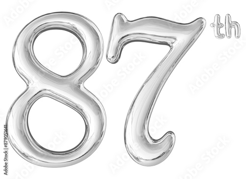 87th Anniversary Silver Number 3D