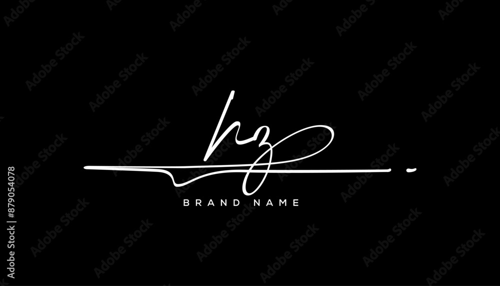 HZ letter beauty handwriting vector logo. HZ letter beauty handwriting vector logo.