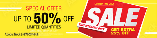 sale banner layout graphic design vector illustration