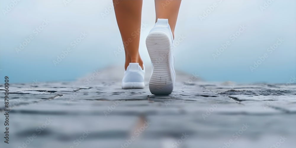 A woman running barefoot to strengthen muscles and prevent foot