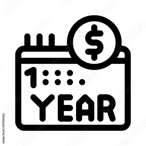 annual line icon