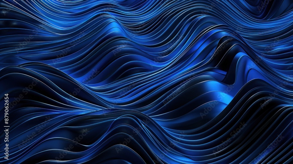 Abstract Blue Wavy Design Abstract Blue Wavy Design