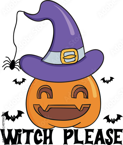 Witch Pleas, Halloween Quote T Shirt EPS,