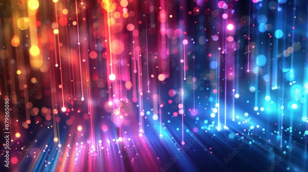 Abstract Light Streaks and Glowing Particles Abstract Light Streaks and Glowing Particles