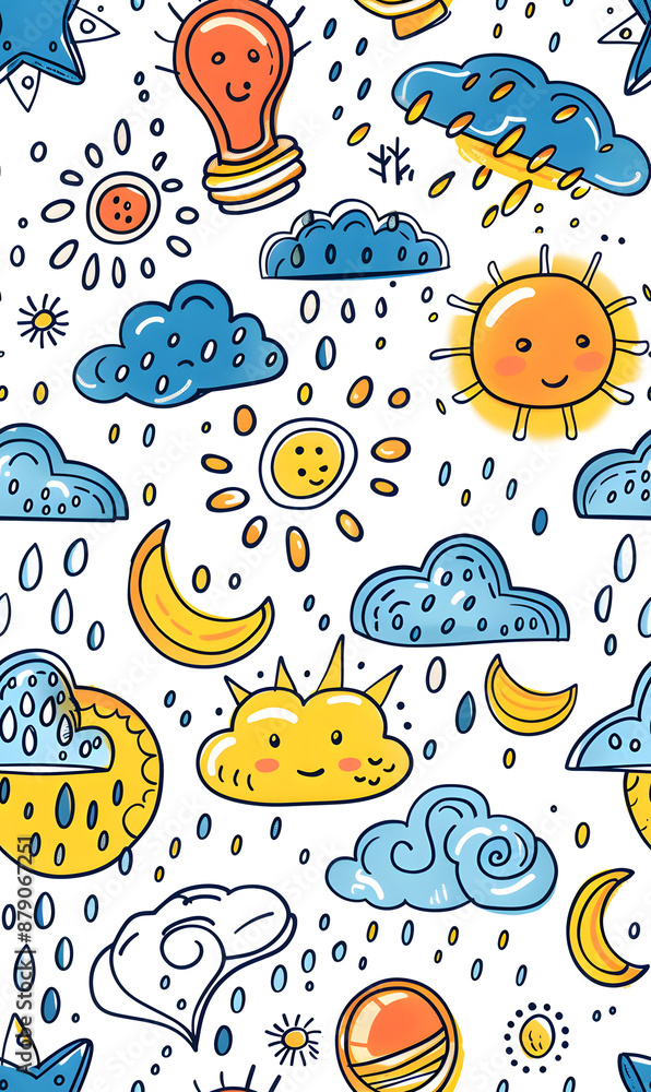 cartoon 2d illustrator doodle pattern, cute pattern in graphic seamless pattern cartoon 2d illustrator doodle pattern, cute pattern in graphic seamless pattern