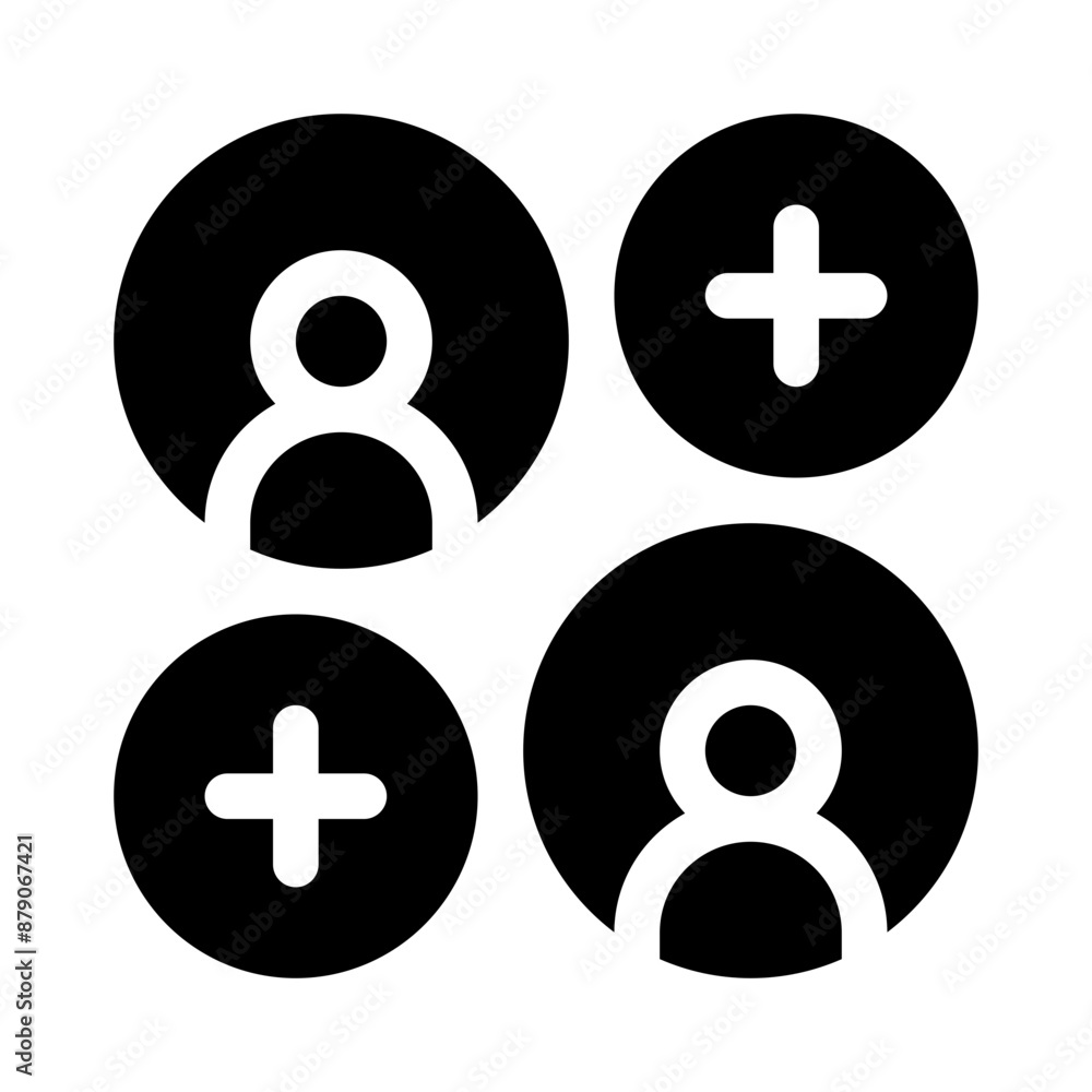 Obraz premium new member glyph icon